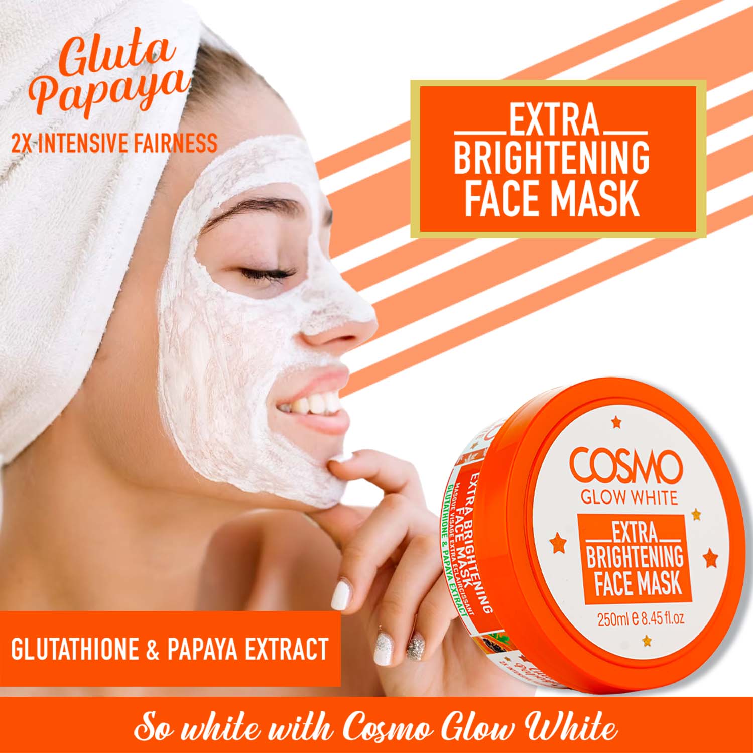 Cosmo Glow White Extra Brightening Face Mask 250Ml